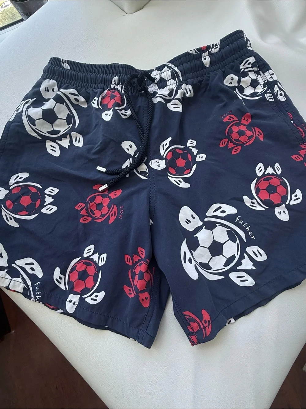 Swimwear Trunks Vilebrequin L blue Turtle soccer with wet bag ⚽️